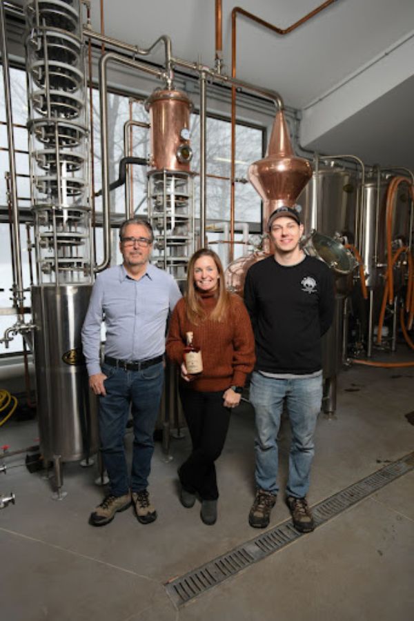 Jack Wase, Owner, Caroline Wase, Owner and Ryan Bremser, Distiller