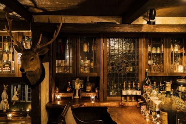 The beautiful interior of Bar Benfiddich
