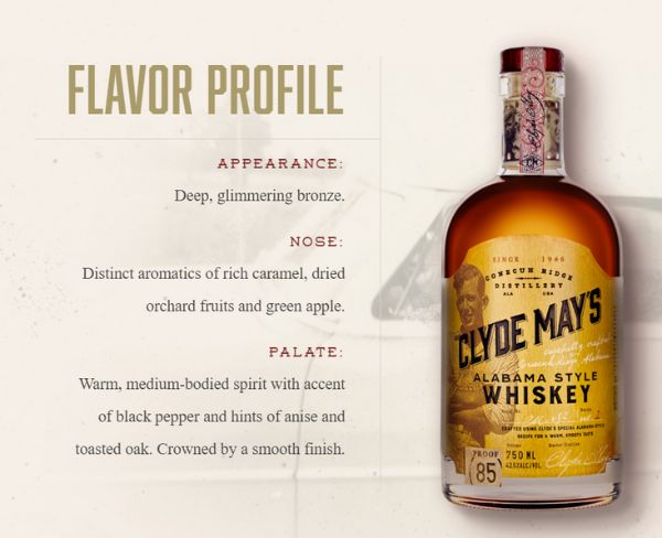 Flavor Profile- Clyde Mays Alabama Style Whiskey