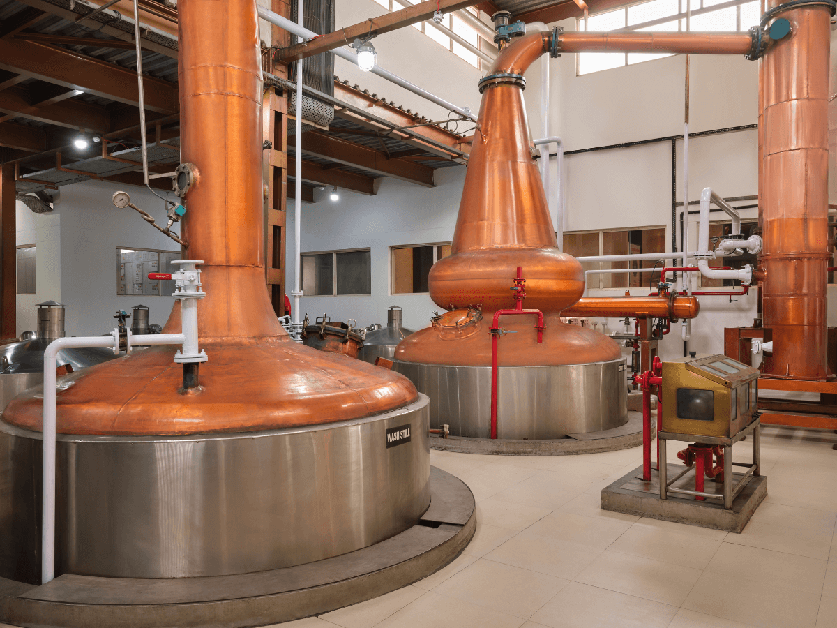 Rampur Distillery - Pot stills