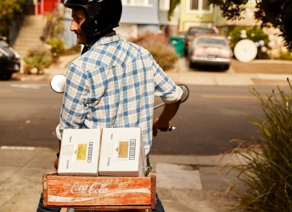 Headed out for local deliveries in Berkeley, California