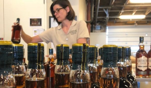 Becky Harris at the Catoctin Creek Distillery, Photo credit: Edward Harris