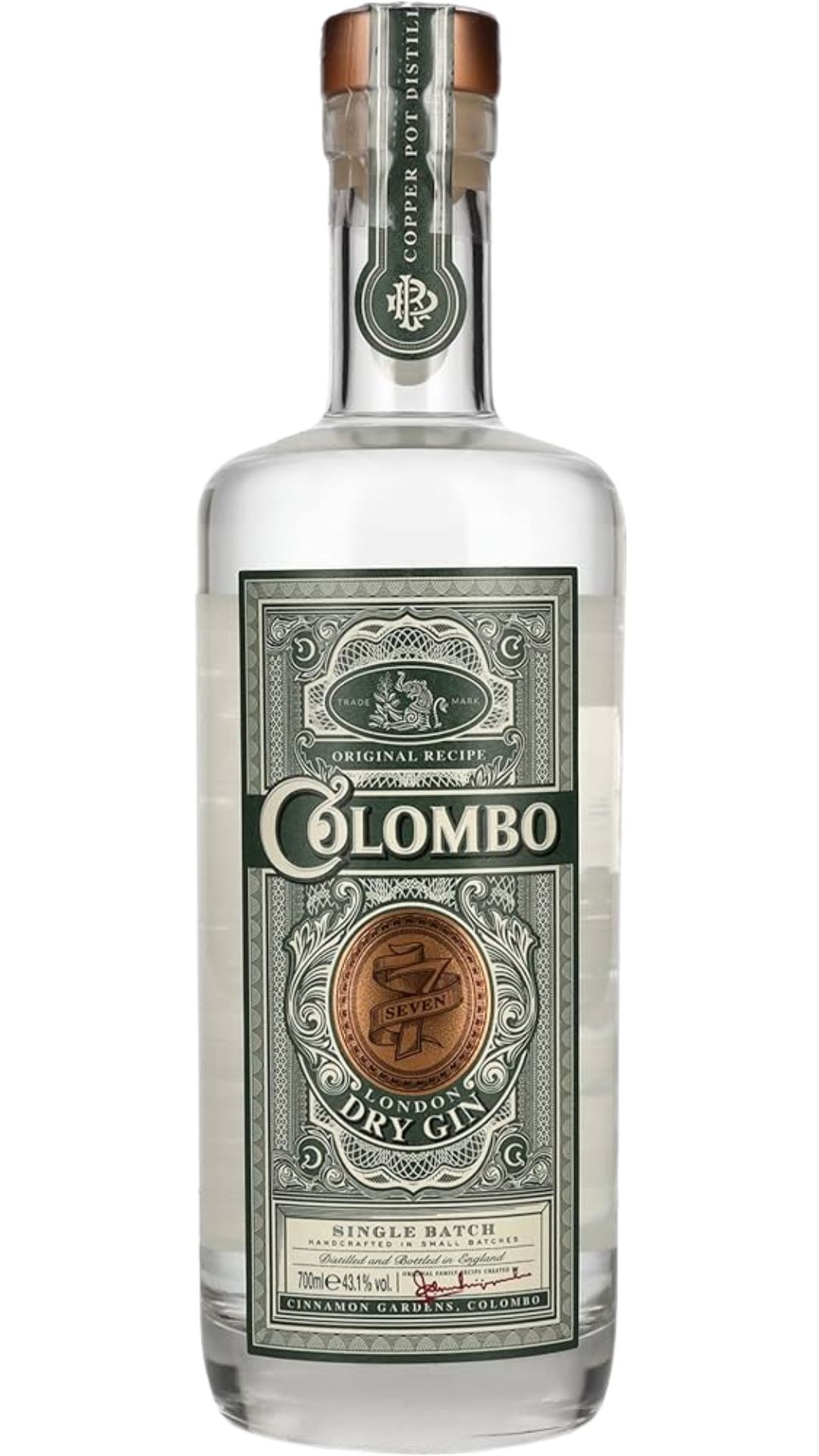 Colombo No 7 Gin - London Dry from United Kingdom - Winner of Silver ...