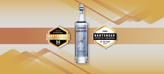 Photo for: Angry Giraffe Premium Vodka won Best Vodka Award at the 2025 International Bartender Spirits Awards
