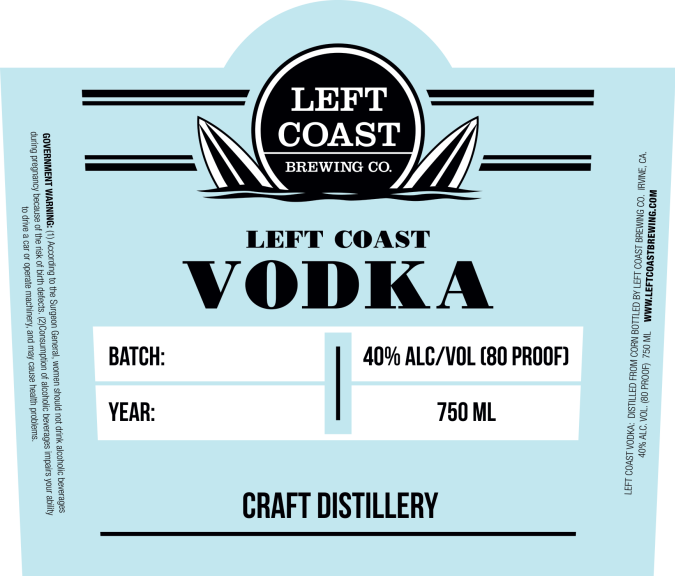 Photo for: Left Coast Vodka