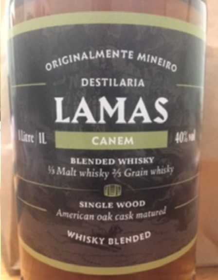 Photo for: Originalmente Mineiro - Destilaria Lamas – CANEM - Blended Whisky - 1/3 Malt whisky 2/3 Grain whisky - Single Wood American oak cask matured - Whisky 
